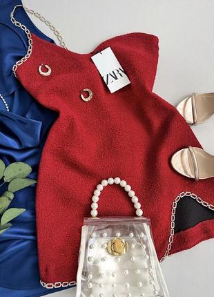 Платье плаття сукня вечірня твідова твид zara