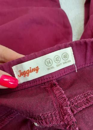 Jegging! 🍒 100% коттон джеггинсы джинсы слим узкие средней посадки вишневые штаны легкие летние2 фото