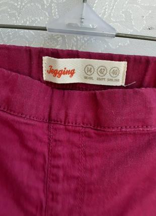 Jegging! 🍒 100% коттон джеггинсы джинсы слим узкие средней посадки вишневые штаны легкие летние8 фото