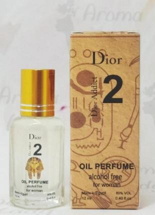 Оригінальні олійні жіночі парфуми christian dior addict 2 (крістіан діор эддикт 2) 12 мл
