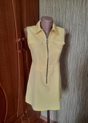 Платье лимонного цвета франция1 фото