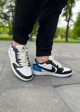 Мужские кроссовки travis scott x fragment x jordan 1 low 41-469 фото