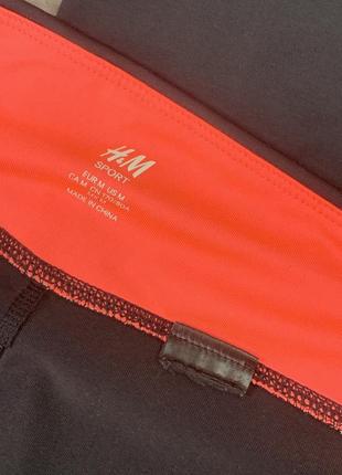 Женские спортивные эластичные бриджи лосины, удлинённые шорты h&m цвет черный размер m6 фото