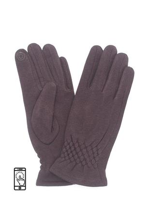 Жіночі сенсорні рукавички коричневого кольору розмір 8-8,5