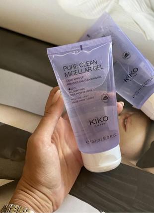 Мицеллярный гель для очищения лица и снятия макияжа kiko milano micellar gel1 фото