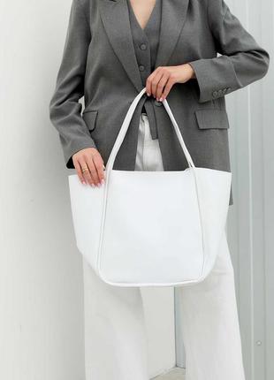 Женская сумка «абби» белая1 фото