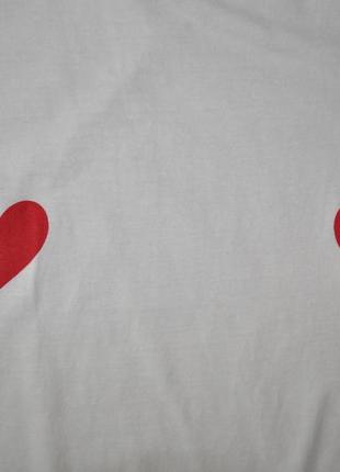 Белоснежная футболка с сердечками primark3 фото