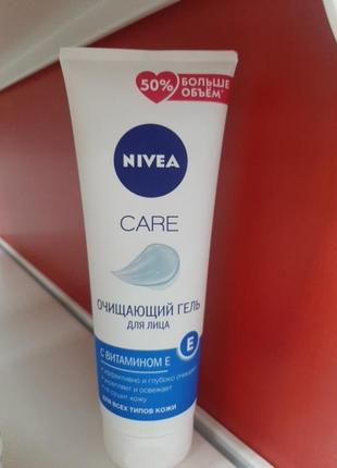 Nivea гель для вмивання обличчя очищення +вітамін е1 фото