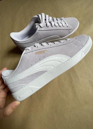 Жіночі кеди puma / замшеві кеди / фіолетові кеди