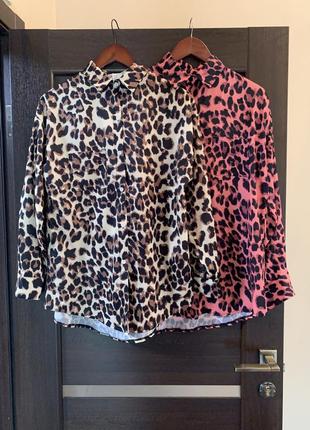 Сорочка з леопардовим принтом нова