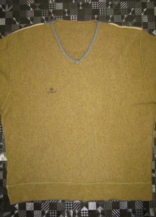 Вовняний чоловічий светр з v-подібним вирізом, джемпер sand р. м7 фото