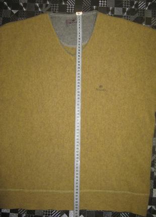 Вовняний чоловічий светр з v-подібним вирізом, джемпер sand р. м8 фото