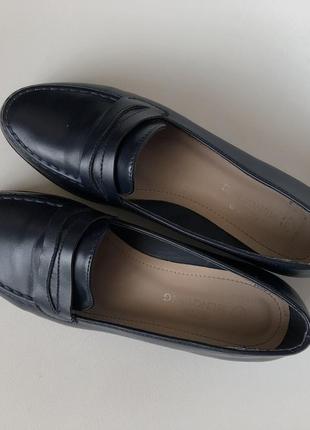 Лоферы, ботинки, туфли темно синие5 фото