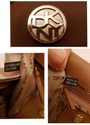 Dkny! шикарная статусная дизайнерская кожаная сумка9 фото