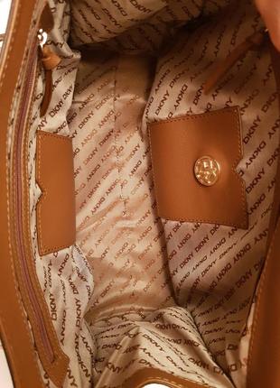 Dkny! шикарная статусная дизайнерская кожаная сумка10 фото
