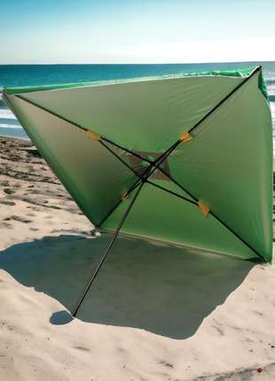"зонт expanse: 3x3 м с ветровым клапаном и элегантным серебряным покрытием"6 фото