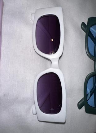Уцінка 🔲 окуляри нові uv 400 пластик ⚪️ білий ⚪️ дефект на оправі2 фото