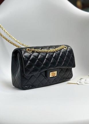Женская черная сумка натуральная кожа2 фото