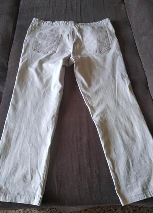 Р 16 / 52-54. стильные бежевые штаны (брюки, джинсы) зауженные2 фото