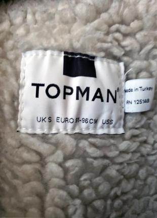 Шерпа куртка джинсовка topman мужская/подростковая черная курточка р.s original5 фото