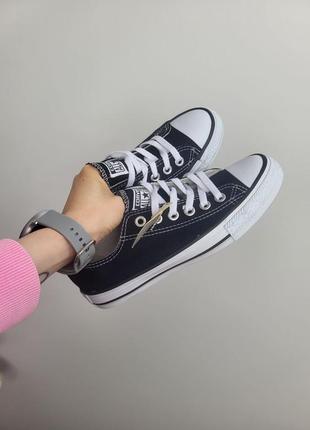 Текстильные женские кеды, converse all star black