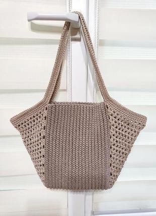 Сумка-шоппер, плетеная сумка, авоськая1 фото