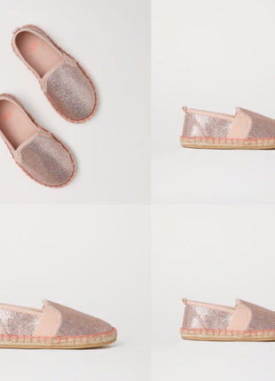 Еспадрильї, мокасини, слипони туфлі для дівчинки оригінал h&m