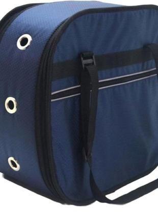 Сумка-переноска zoobaza поллі 20х37х32 синій