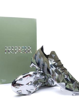 Супер копочки adidas swarovski x predator edge.1 fg 'focus olive crystal'2 фото