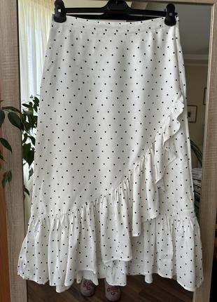 Юбка-миди h&amp;m в стиле ganni, размер 40