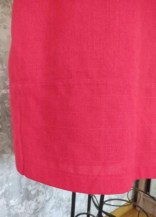 Червона сукня сарафан 46-48 р льон+ віскоза5 фото