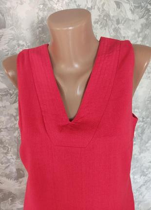 Червона сукня сарафан 46-48 р льон+ віскоза2 фото