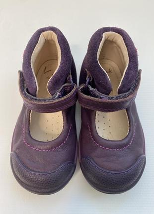 Кожаные туфли балетки clarks softly rose fst purple4 фото