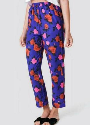 Женские брюки цветочный принт2 фото