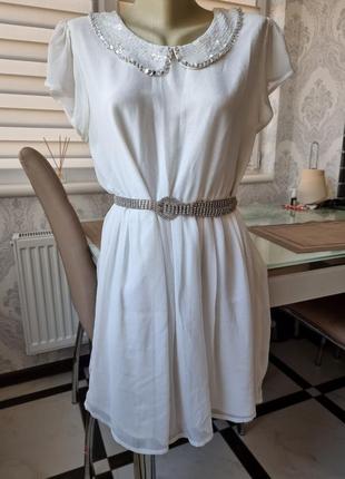Сукня біла святкова, платье белое нарядное 46