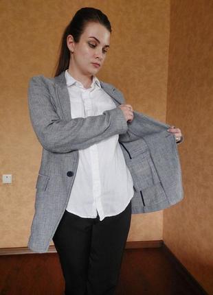 Пиджак zara серый, м4 фото