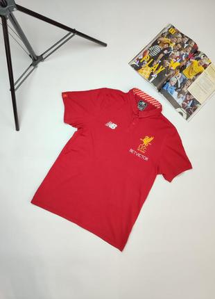 New balance liverpool поло червоне