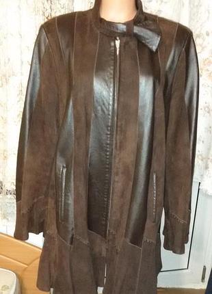 Оригінальна шкіряно-замшева куртка-разлітайка cool&calm т урція р. l-xl-xxl