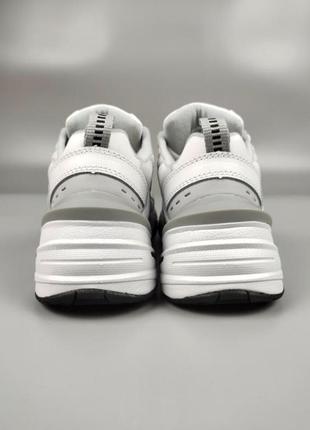 Модні кросівки nike m2k tekno white grey кожаные молодёжные кроссовки найк м2к текно3 фото