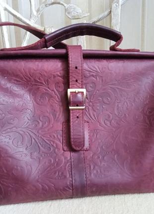 Женская кожаная сумка-портфель.1 фото