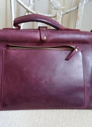 Женская кожаная сумка-портфель.7 фото