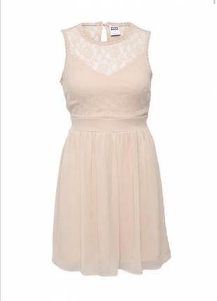 Нарядна літня сукня міні плаття вечірнє з мереживом vero moda s/364 фото