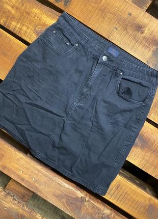 Женская короткая хлопковая юбка nly jeans (нлу джинс мрр идеал оригинал черная)