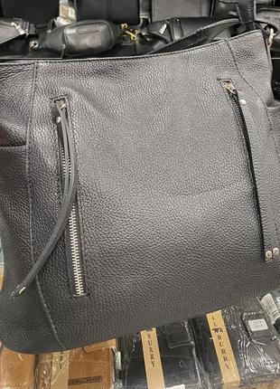 Сумка чёрная мягкая чёрная сумка из натуральной кожи итальянская кожаная сумка2 фото