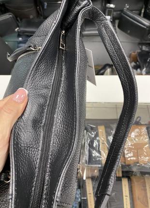 Сумка чёрная мягкая чёрная сумка из натуральной кожи итальянская кожаная сумка5 фото