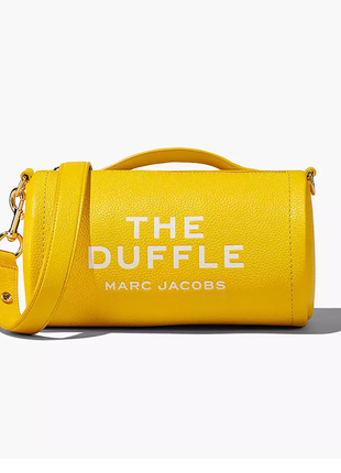 Жовта спортивна шкіряна сумка marc jacobs the duffle1 фото