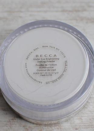 Becca under eye brightening setting powder, 2.7 гр2 фото