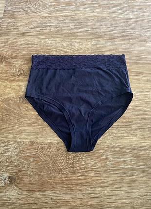 Шикарные, базовые, трусики, коттоновые, темно синего цвета, от бренда: bodywear women migros👌
