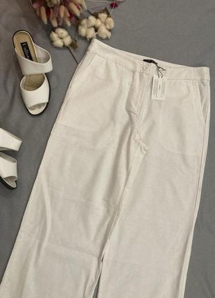 Льняные брюки кюлоты в стиле zara boohoo cos3 фото