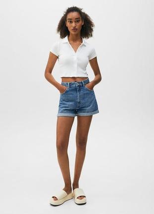 Шорты, шортики, джинсовые, синие, pull&bear